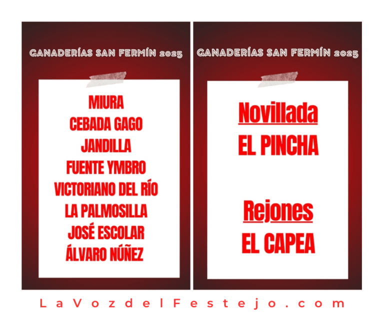 Ganaderías para San Fermín 2025