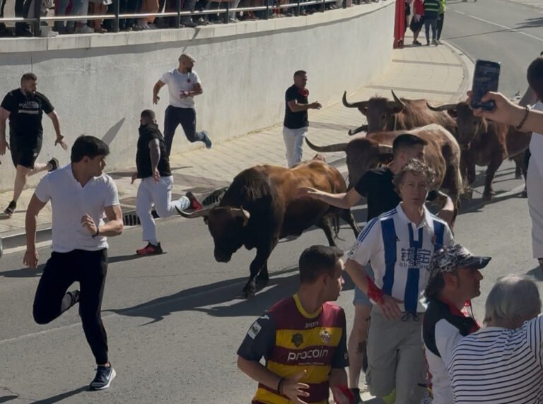 Reencuentros, emoción y un susto en el primer encierro de Alfaro