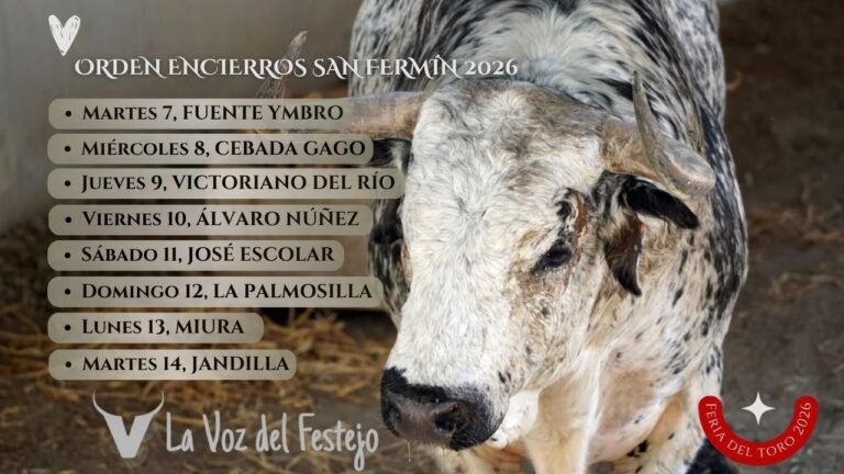 Orden de los encierros de San Fermín 2026